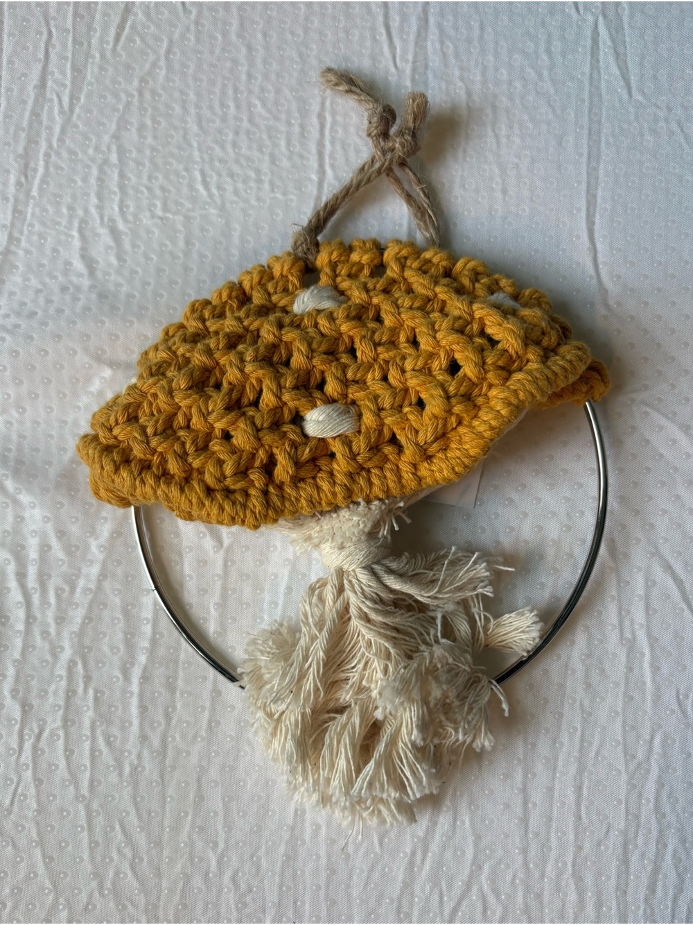 Macrame Mushroom Wall Hangings- Handmade. Perfect for fall decor. 5”x 5”
